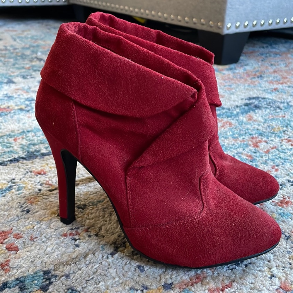 Charlotte Russe red booties